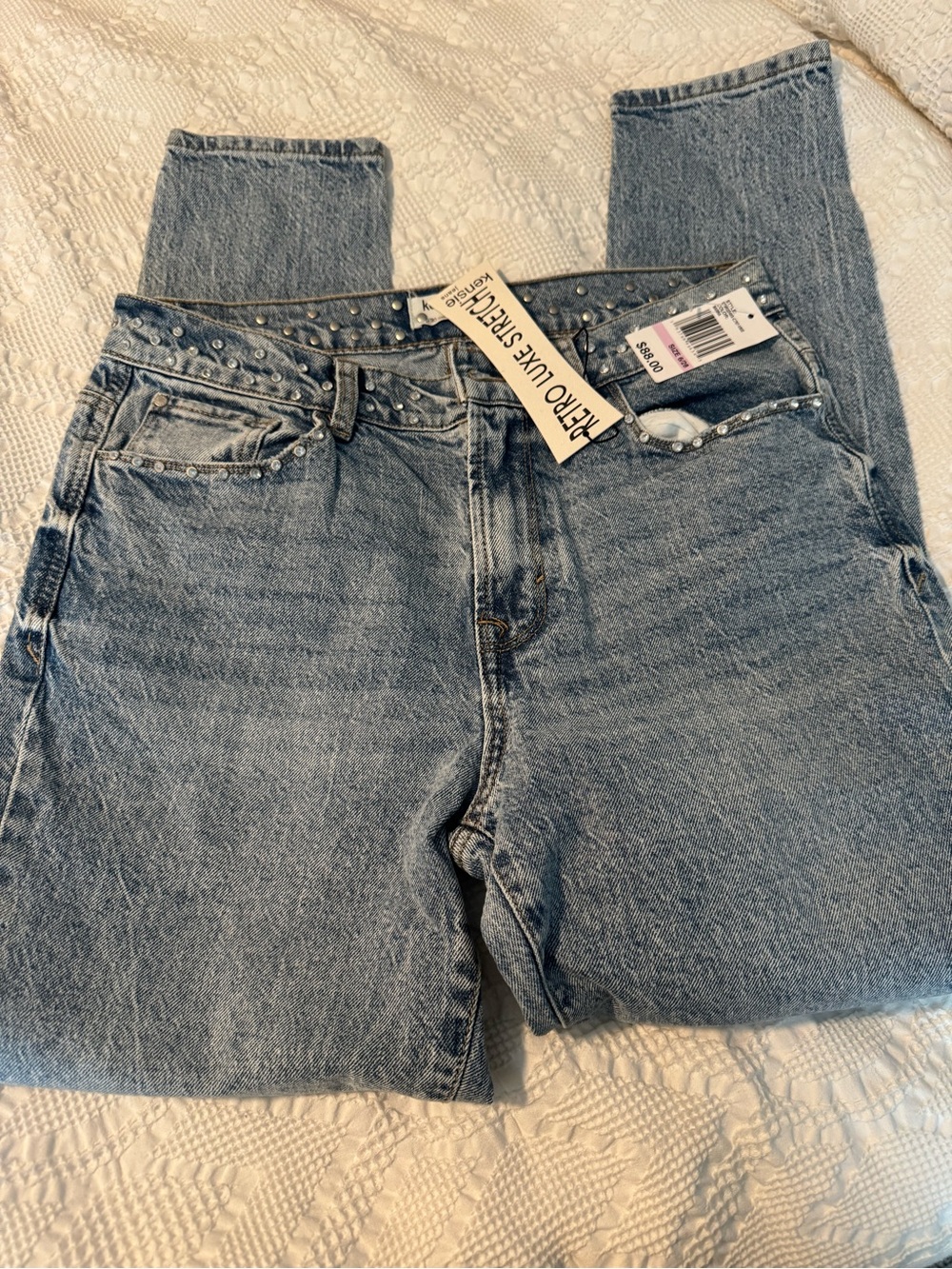 Kensie Studded Light Wash Jeans